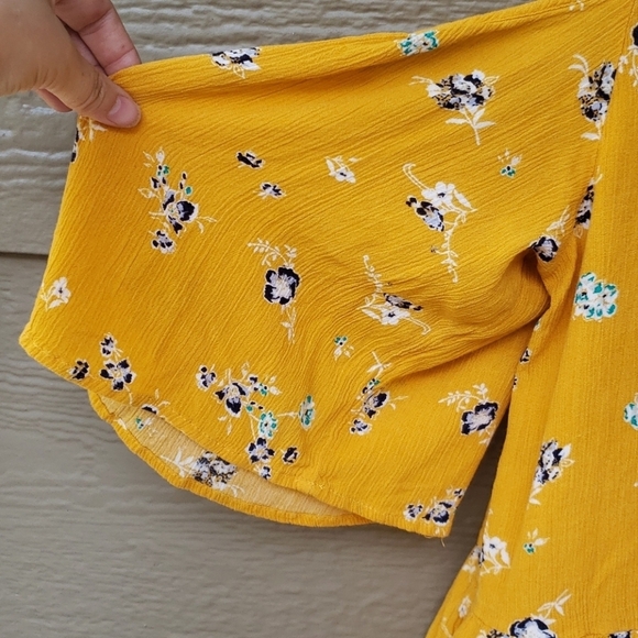 Eyeshadow brand yellow cold shoulder top 2x - Picture 10 of 10